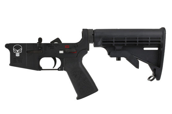 Spike's Tactical Punisher AR-15 Complete Lower Receiver features a ST Pro Grip for improved handling